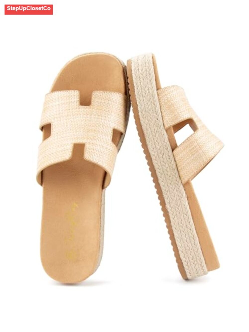 Platform Wedge H-Band Espadrilles Sandals Slip On Beach Vacation Sandals